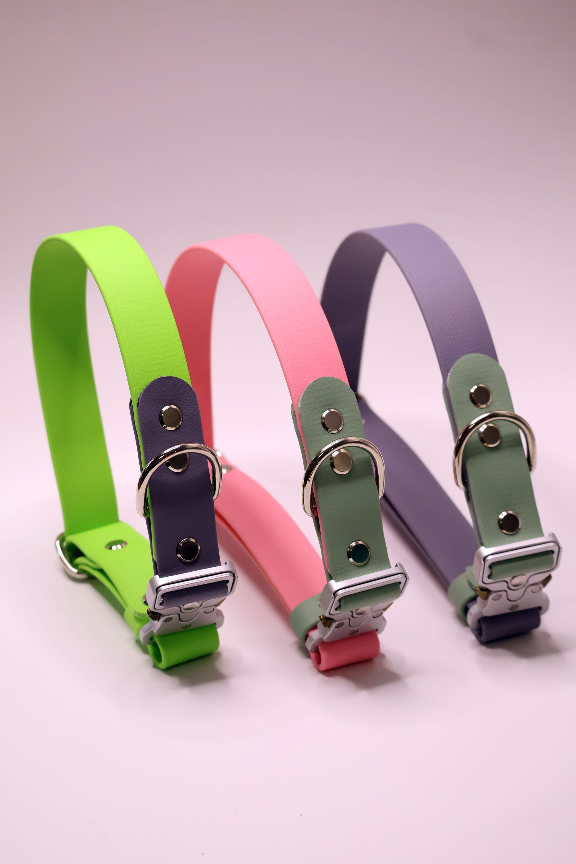 Zgarda din BioThane® pentru caini, are  inchidere rapida, quick release