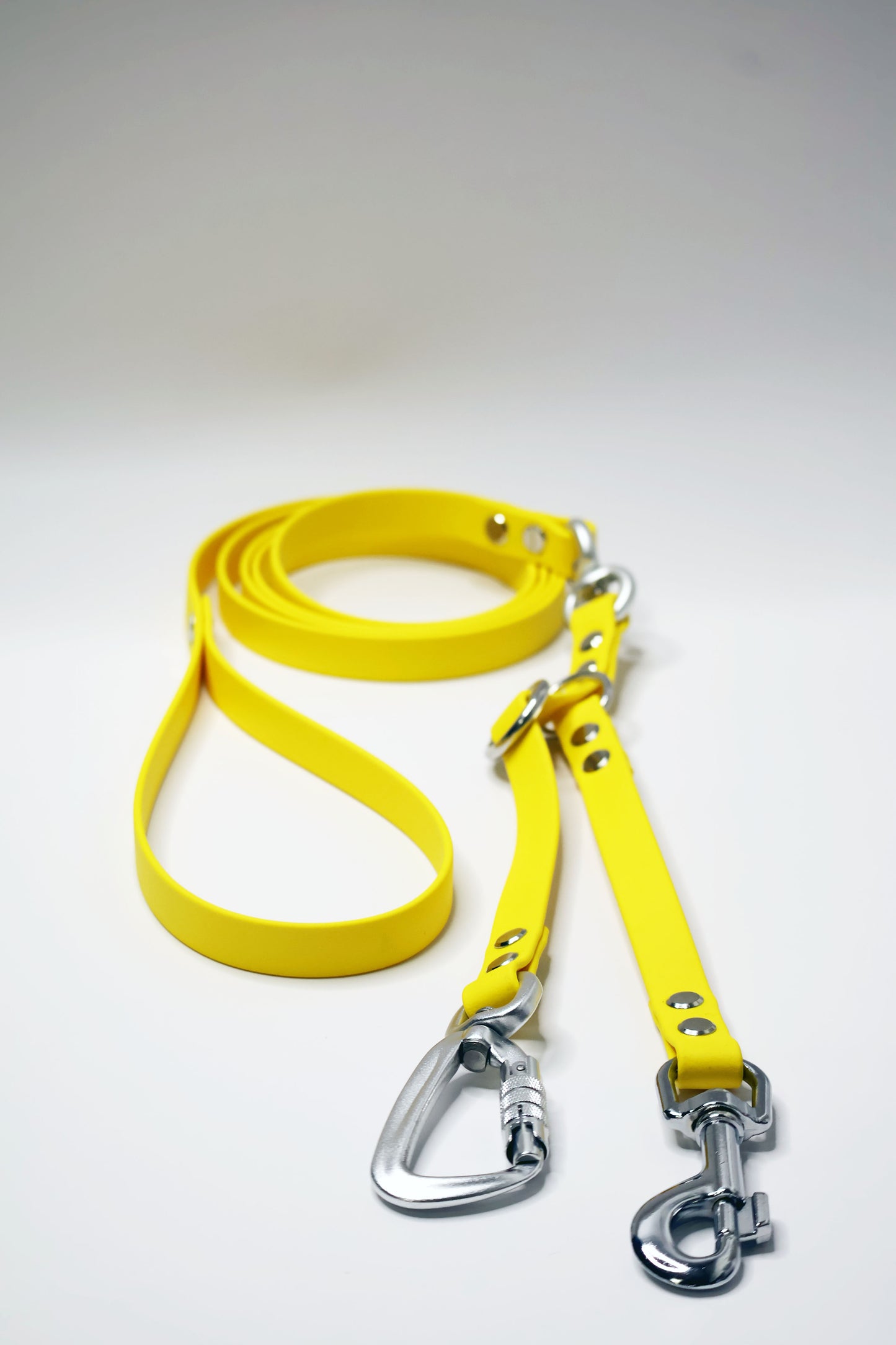 Lesa cu prindere dubla din biothane ce ofera un plus de siguranta pentru caine